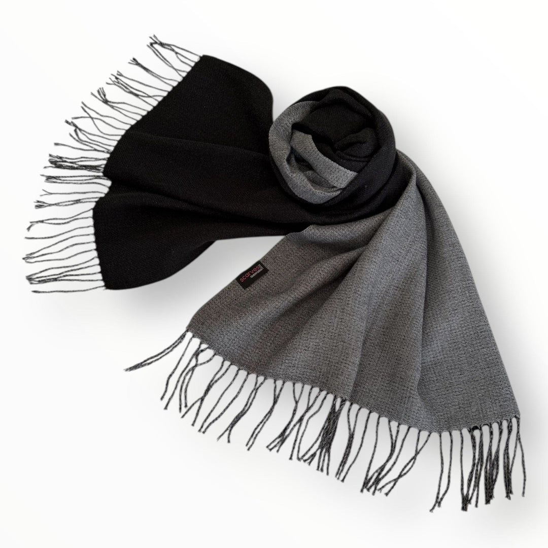 Scarves Australia Apparel & Accessories Black Winter Scarf - Duo Tone - Black Grey