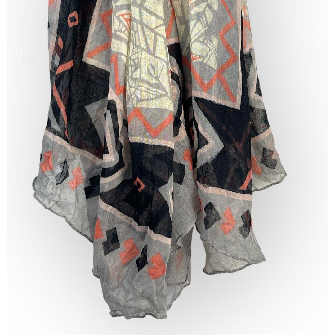 Scarves Australia Fashion Scarf Multicoloured Scarf - Grey Black Pink Geo Print