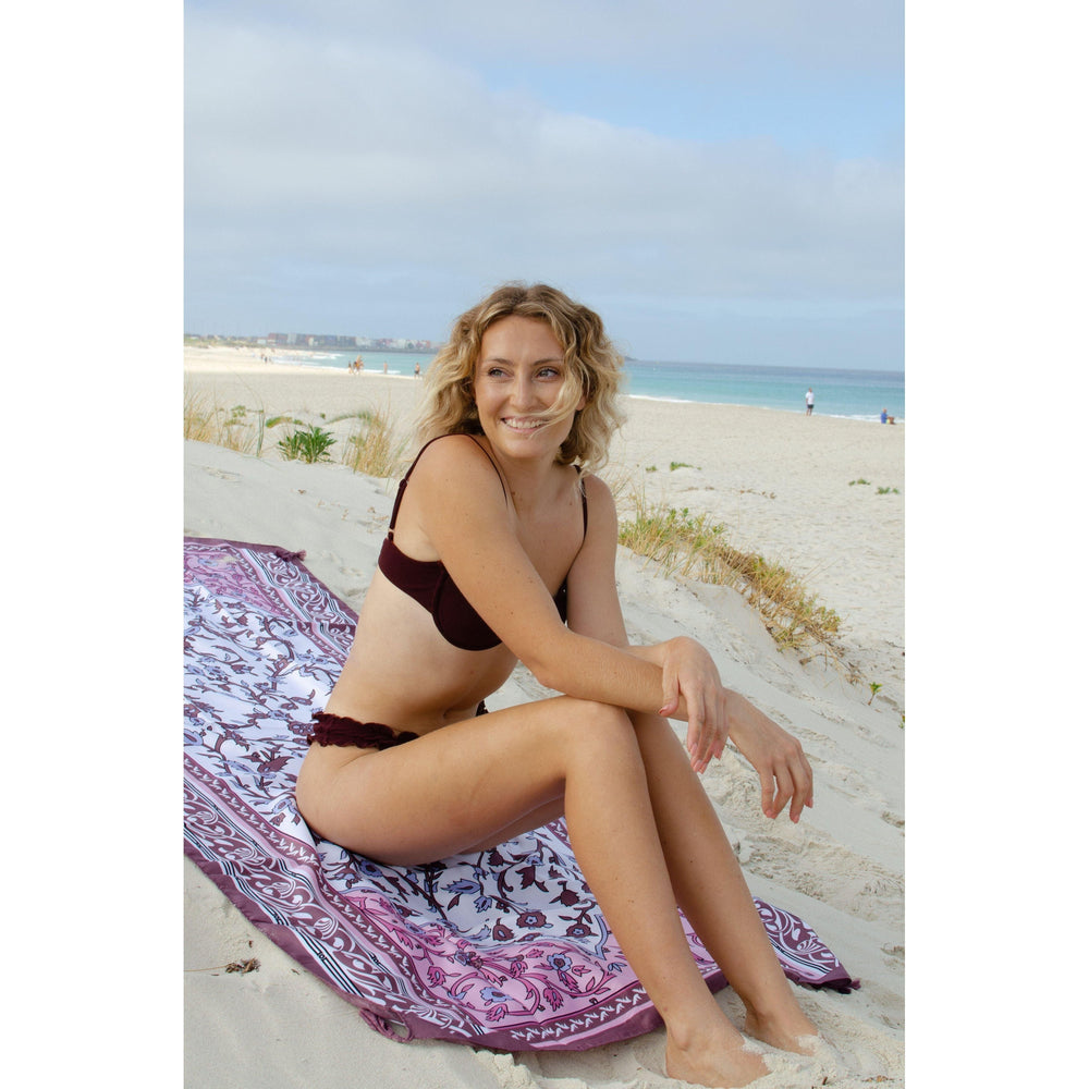 Scarves Australia Fashion Scarves 🌸 Pink Scarf - Floral Print Shawl - Beach Sarong