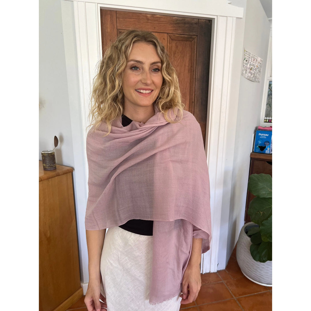 Scarves Australia Luxury Scarves ✨Luxury Shawl - Silk Cashmere - Mauve Romance