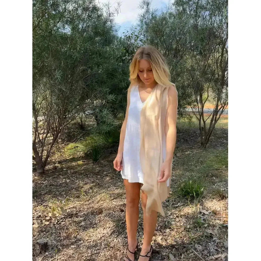 Scarves Australia Luxury Scarves ✨ Luxury Shawl - Silk Cashmere- Parchment Beige