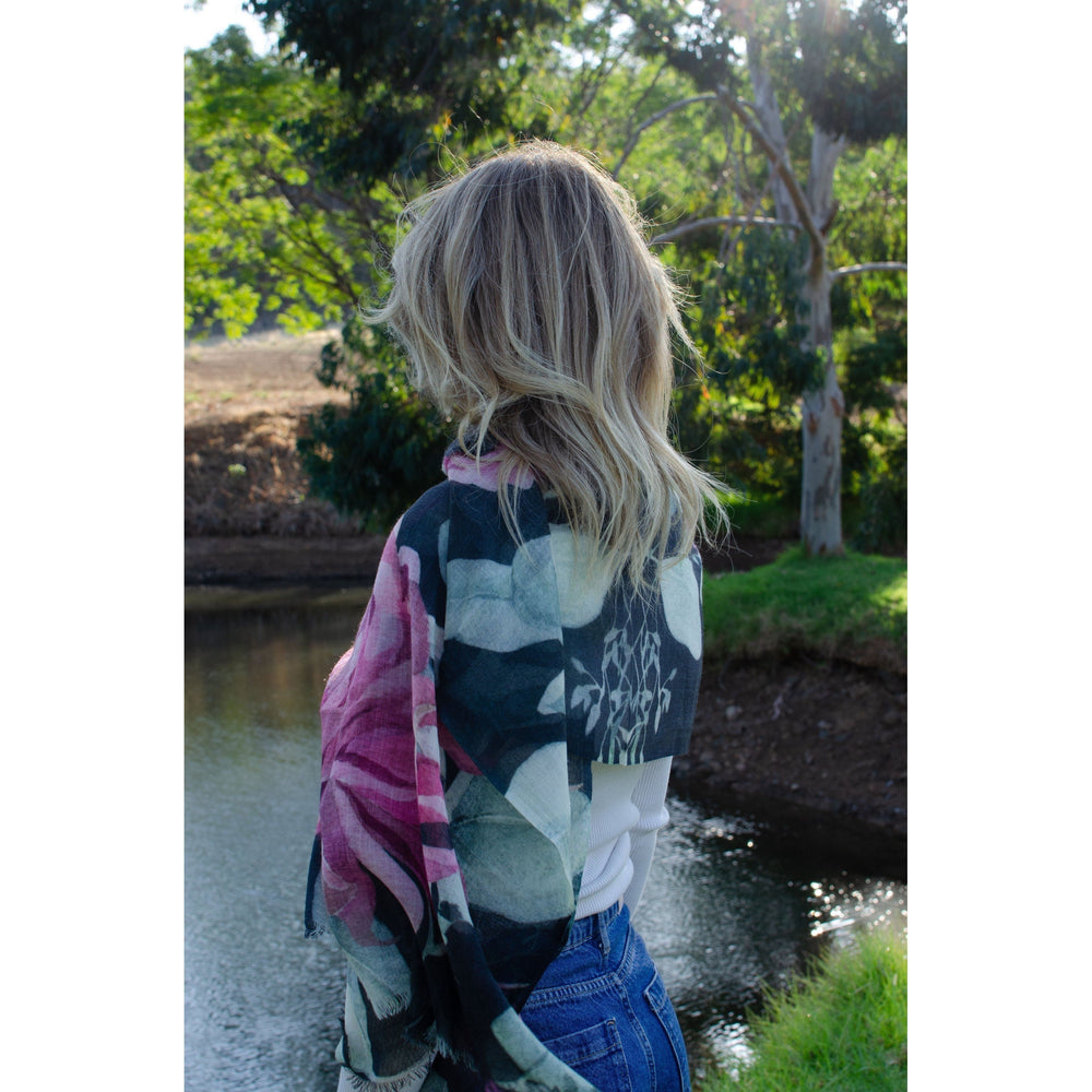 Scarves Australia Luxury Scarves Pure Wool Scarf - Pink Grevillea