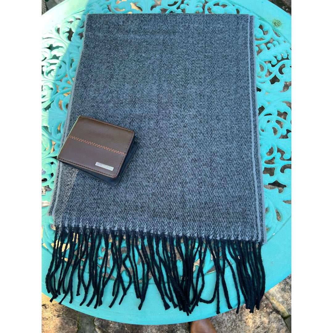 Scarves Australia Mens Scarves Mens Scarf - Cashmere Wool- Unisex Scarf - Blue Indigo