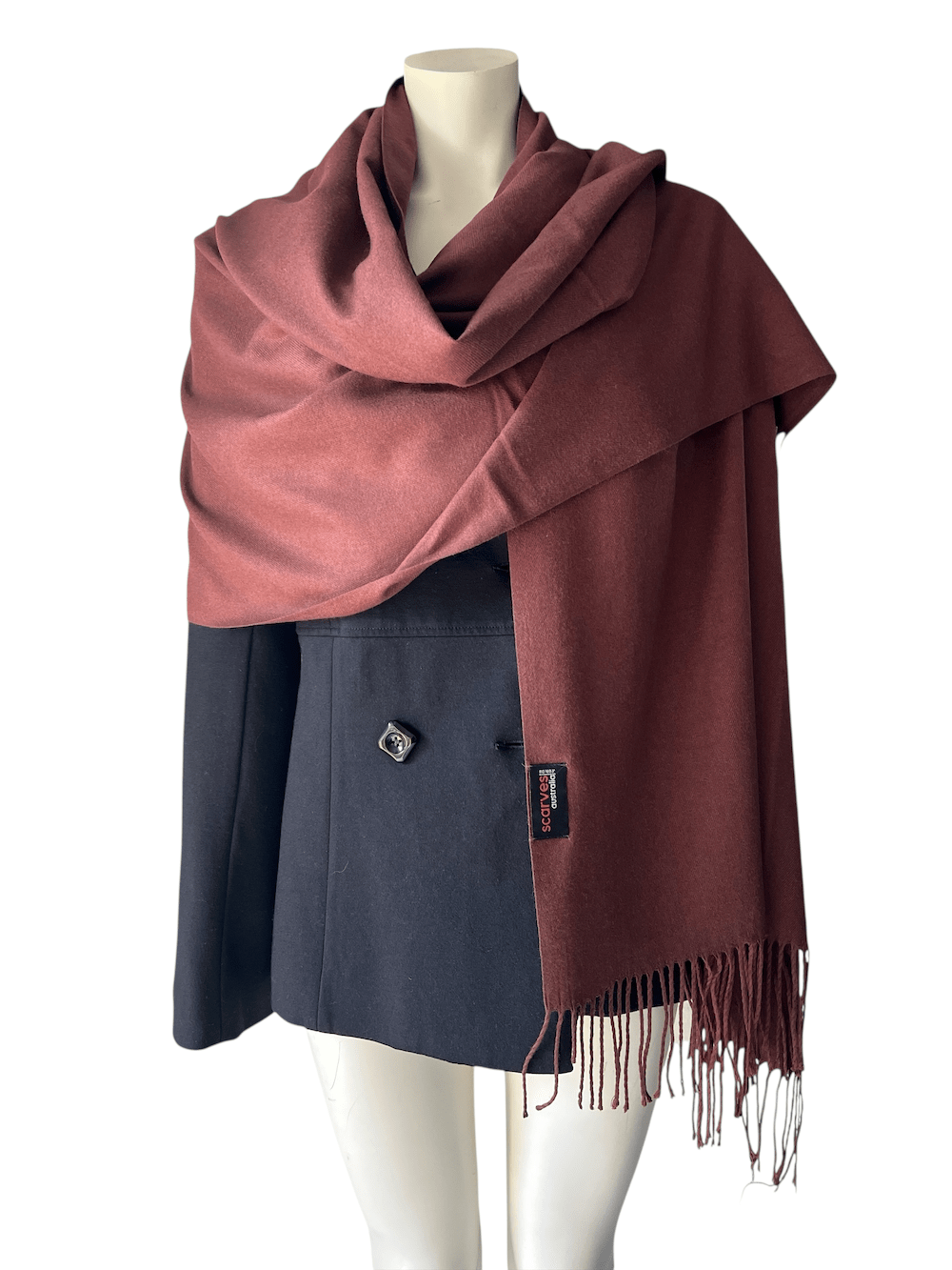 Scarves Australia Pashmina Shawls Pashmina Shawl - Rich Mahogany Brown