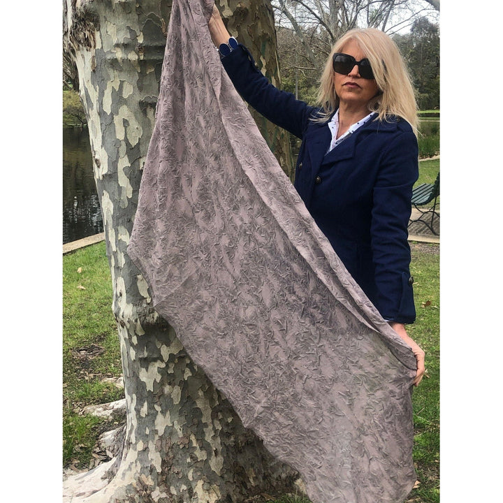 Scarves Australia Apparel & Accessories Beige Scarf Shawl - Textured Taupe Wrap
