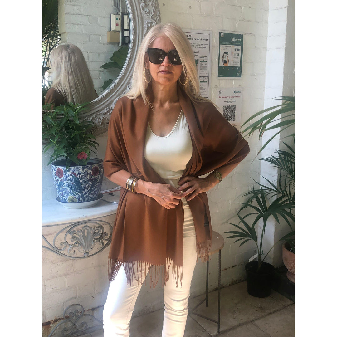 Scarves Australia Fashion Scarf Pashmina Scarf - Chocolate Brown Galaxy