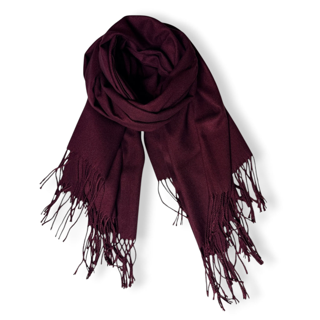 Pashmina Shawl - Pomegranate Red Brown