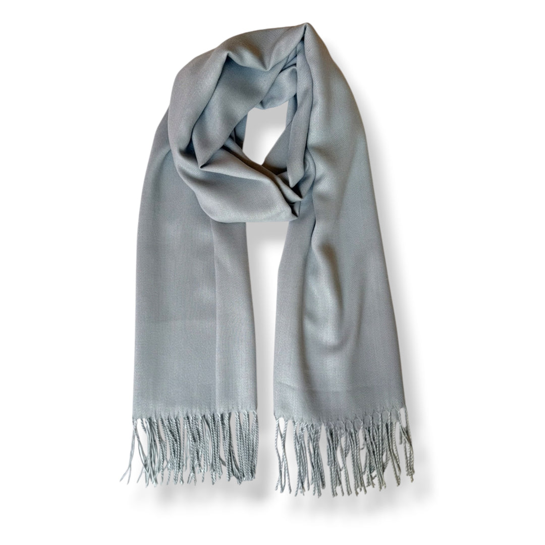 Light Grey Soft Shawl Wrap - Silver Grey