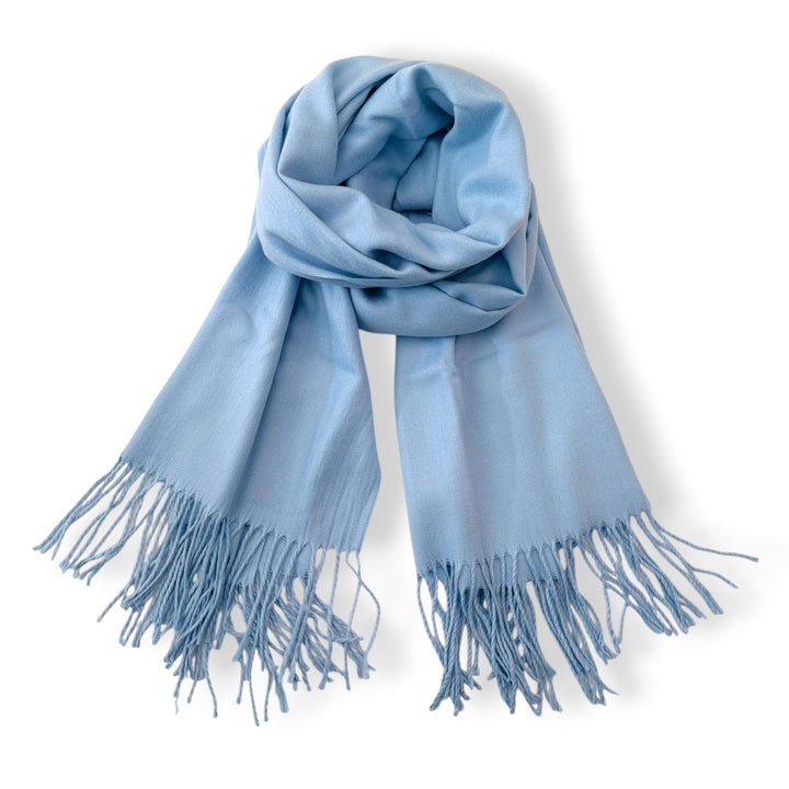 Pashmina Shawl Sheer Blue Luxury Scarf