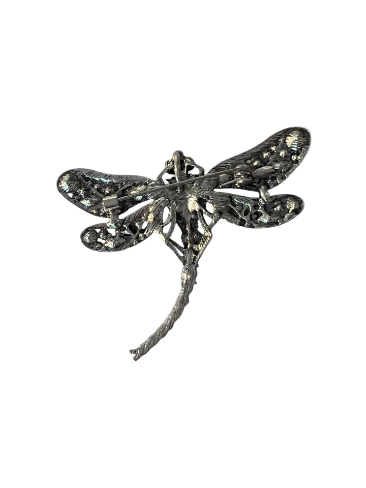 Crystal Dragonfly Brooch - Pretty Pink Small
