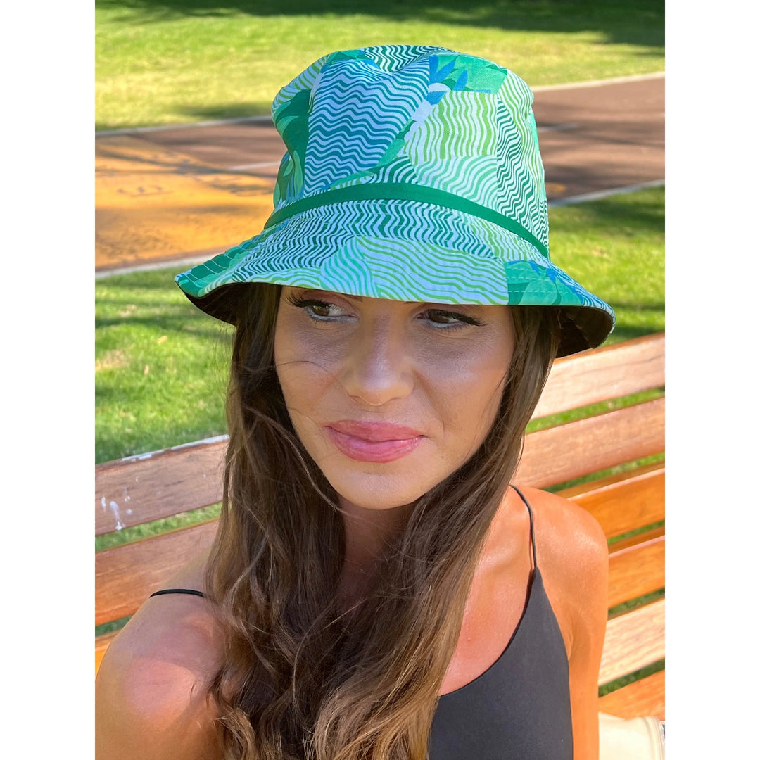 Scarves Australia Apparel & Accessories Bucket Hat - Beach Hat - Green