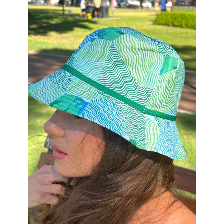 Scarves Australia Apparel & Accessories Bucket Hat - Beach Hat - Green