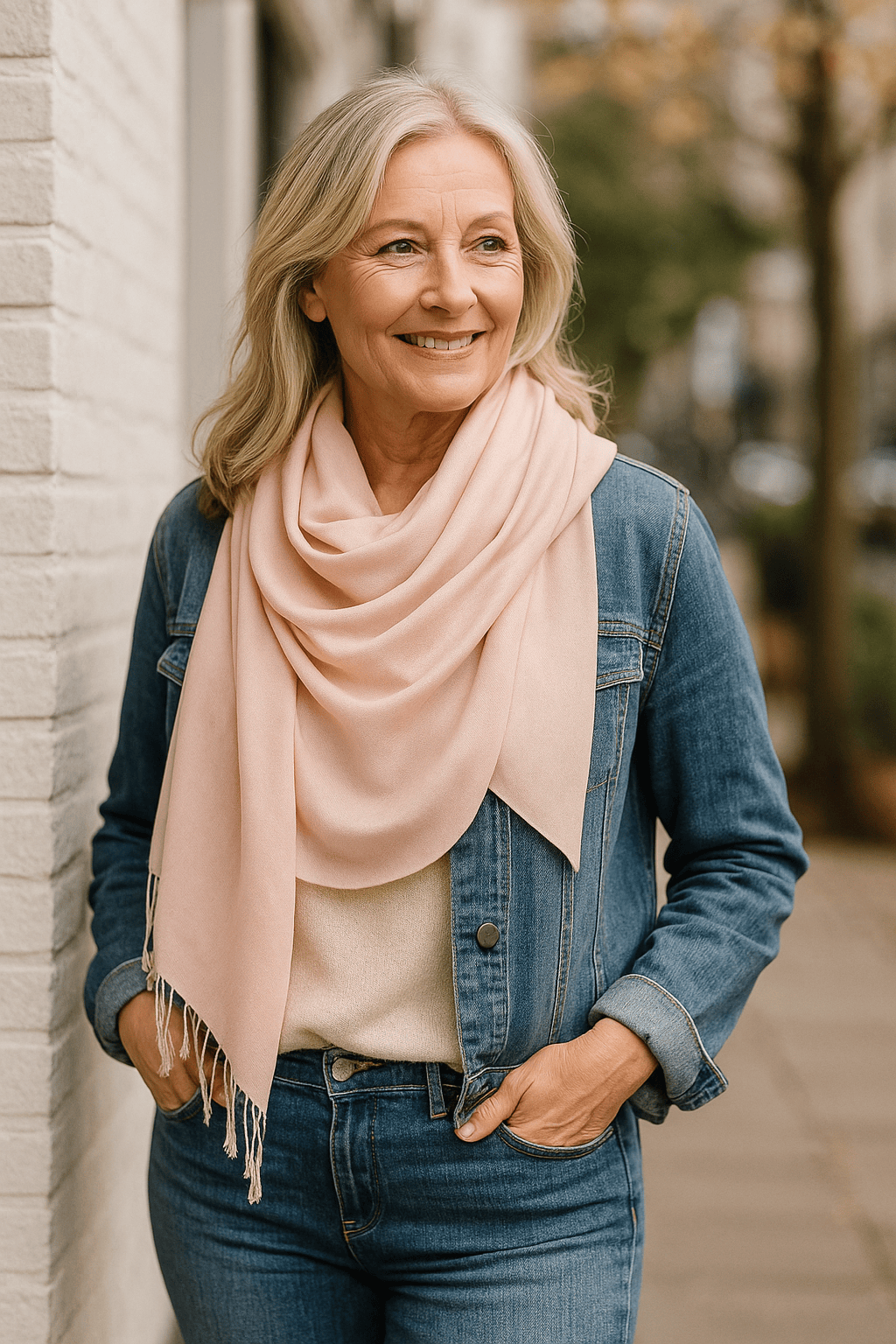 Scarves Australia Apparel & Accessories Pastel Nude Pink Lightweight Shawl