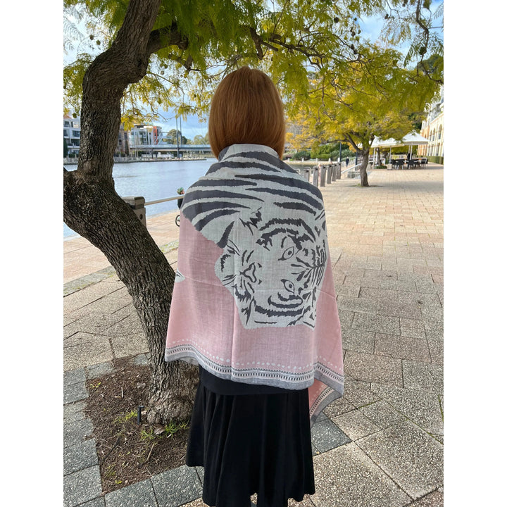 Scarves Australia Apparel & Accessories ⭐️ Scarf - Animal Leopard Print - Soft Pink Black