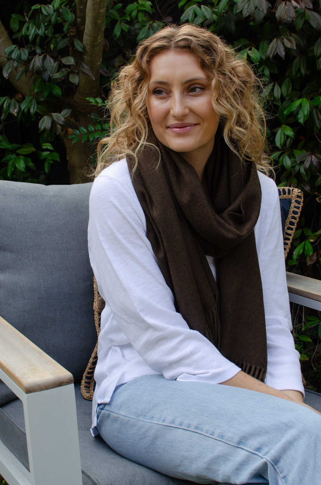 Scarves Australia Apparel & Accessories Thick Pashmina Style Scarf - Chocolate Brown