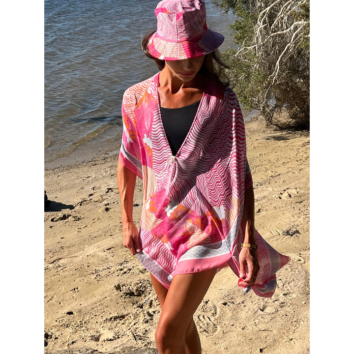 Scarves Australia Beach Kimono and Bucket Hat Combo