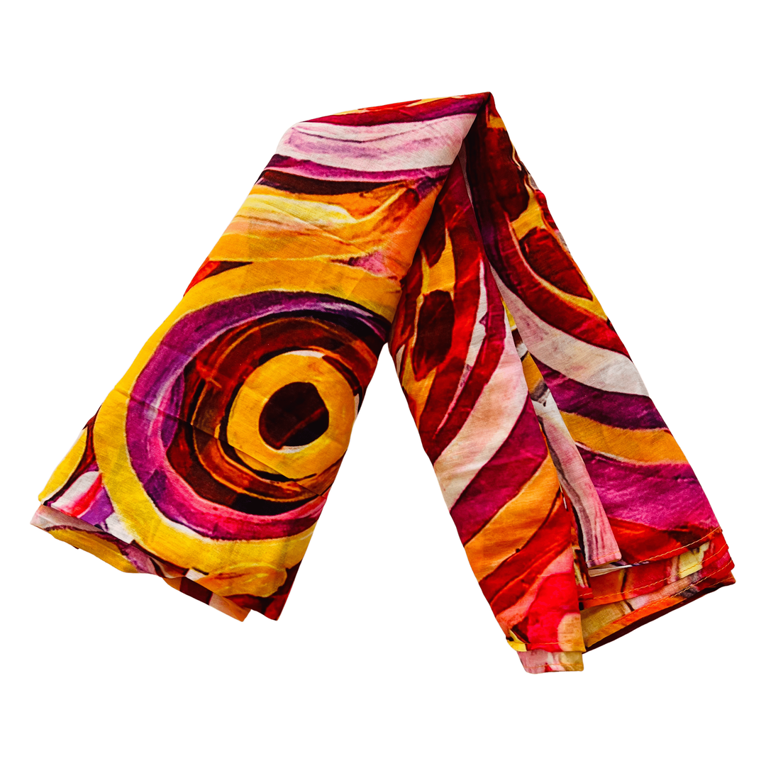 Scarves Australia Beach Sarong Organic Cotton - Pink Orange Zest