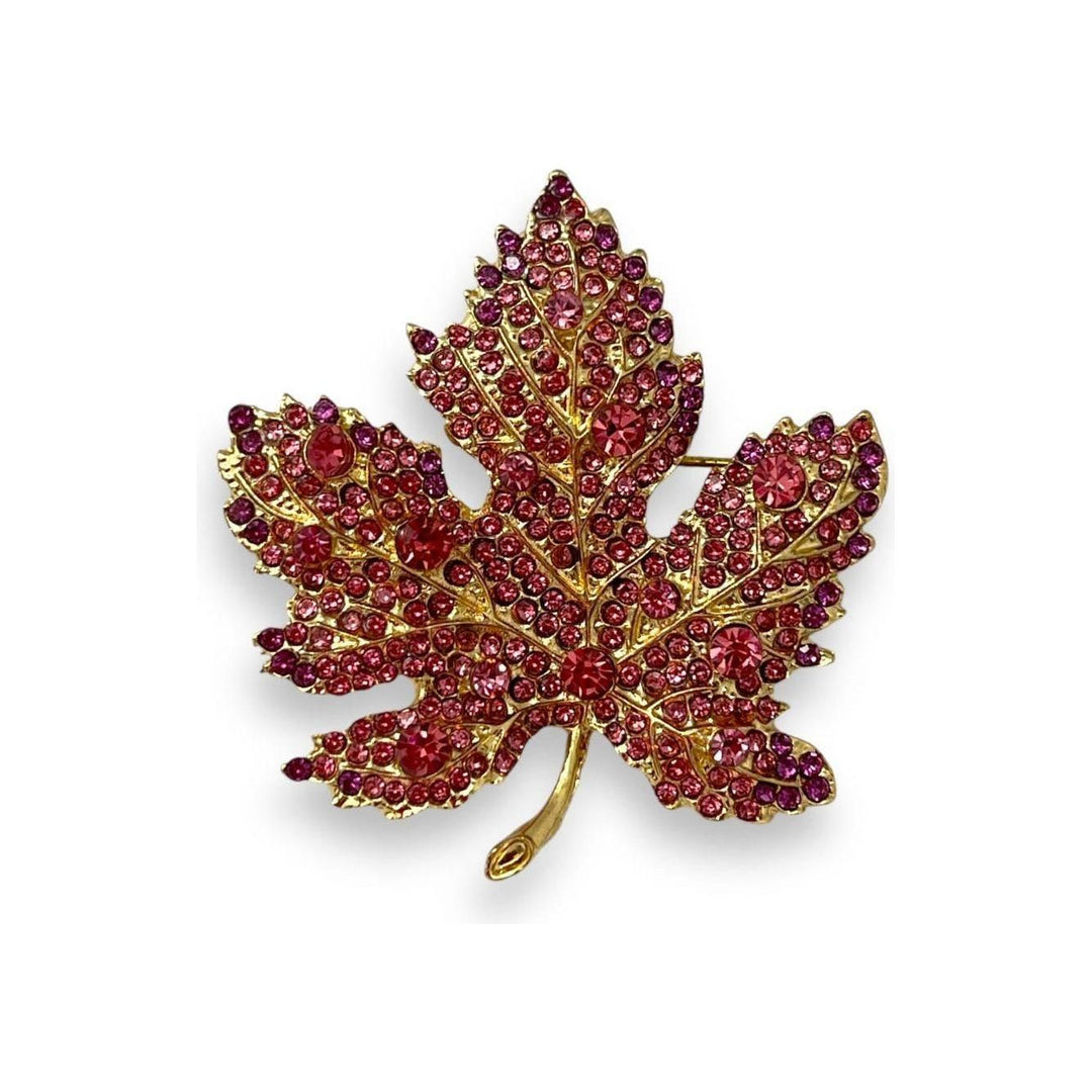 Scarves Australia Christmas Gifts 🍁 Scarf Brooch - Maple Leaf - Deep Pink