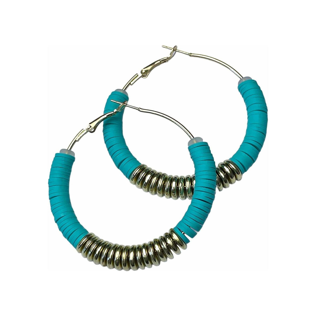 Scarves Australia Earrings Earrings - Fashion Hoops Turquoise
