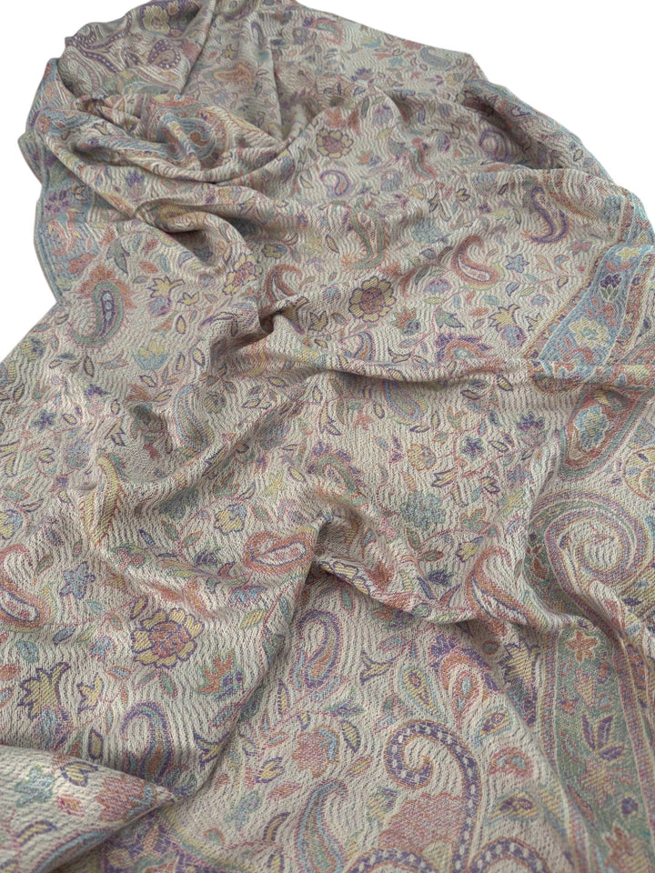 Scarves Australia Evening Shawls Paisley Shawl - Lilac Grey
