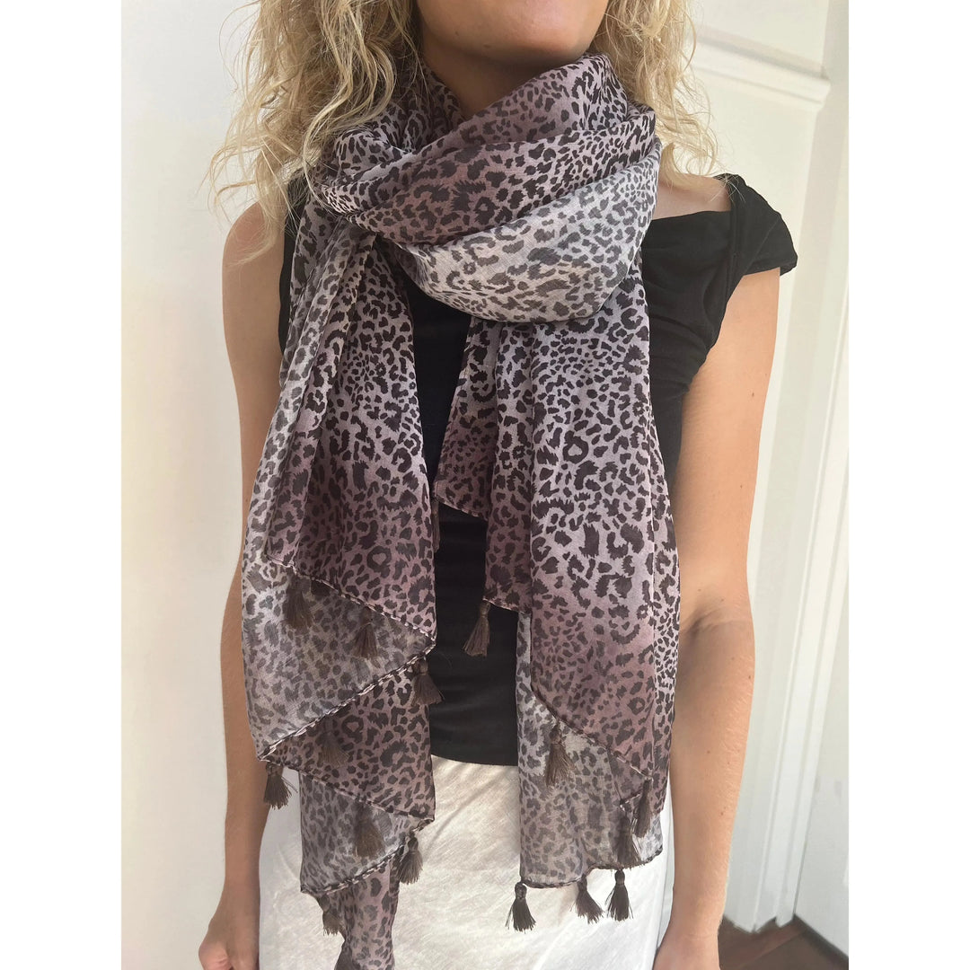 Scarves Australia Fashion Scarf Animal Print Scarf with Tassels