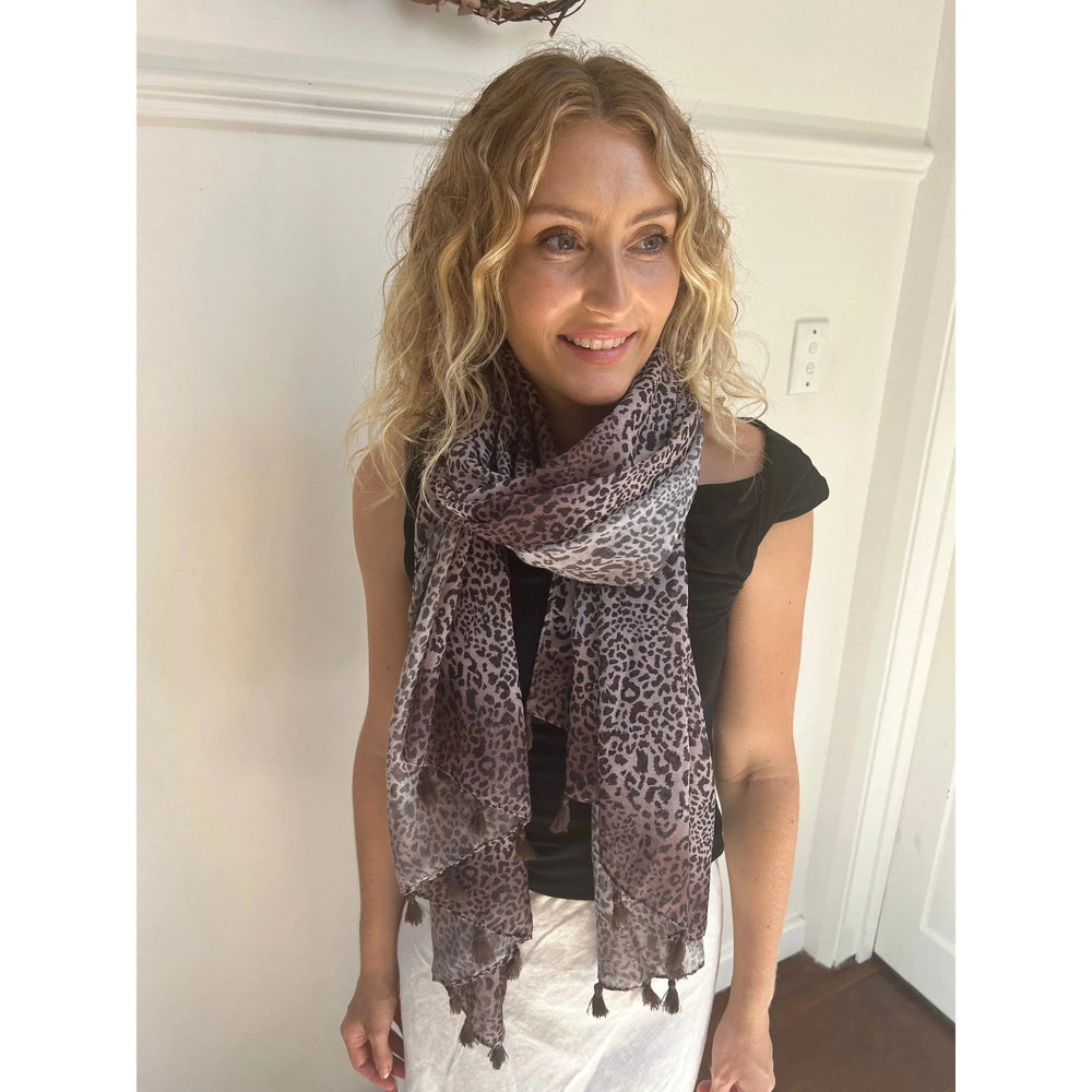 Scarves Australia Fashion Scarf Animal Print Scarf with Tassels