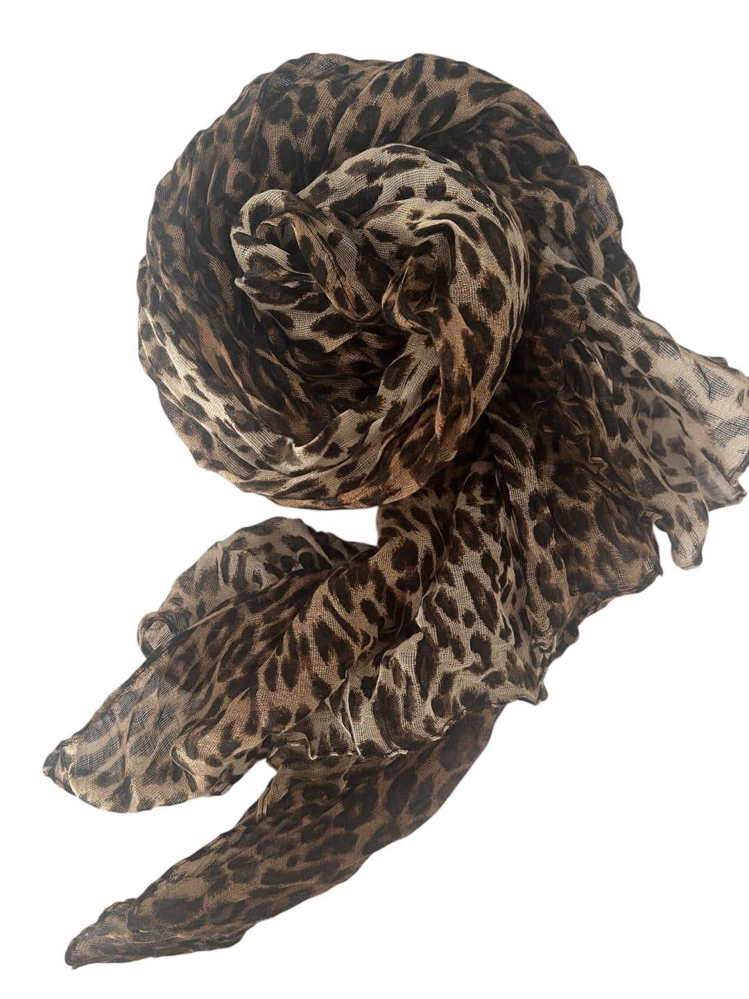 Scarves Australia Fashion Scarf Cotton Crinkle Scarf - Leopard Print