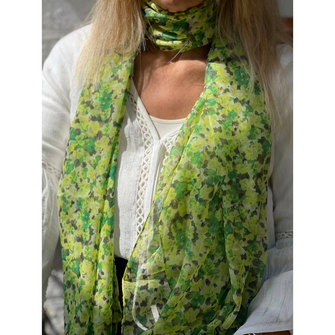 Scarves Australia Fashion Scarf 🌿 Floral Scarf - Shades of Green