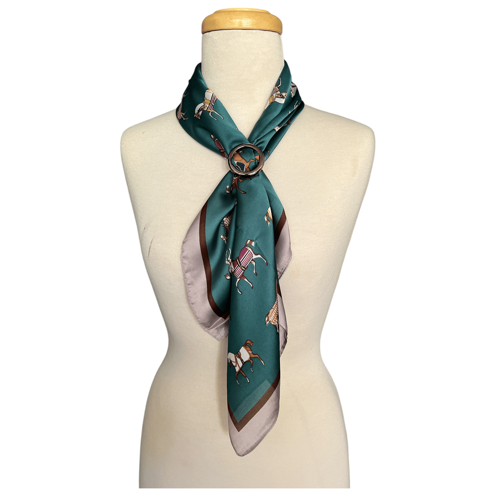 Scarves Australia Fashion Scarf 🐎 Neck Scarf - Dark Green - Horses