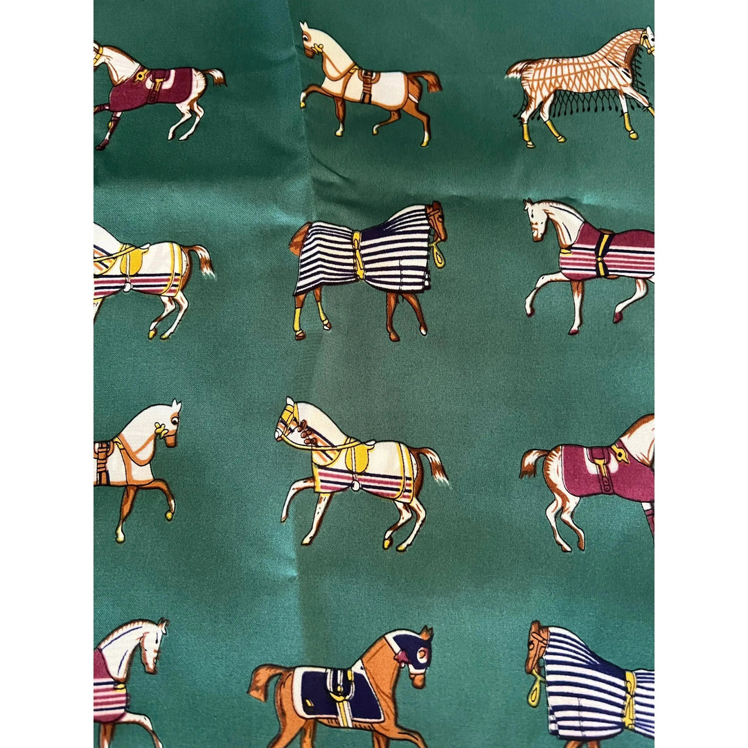 Scarves Australia Fashion Scarf 🐎 Neck Scarf - Dark Green - Horses