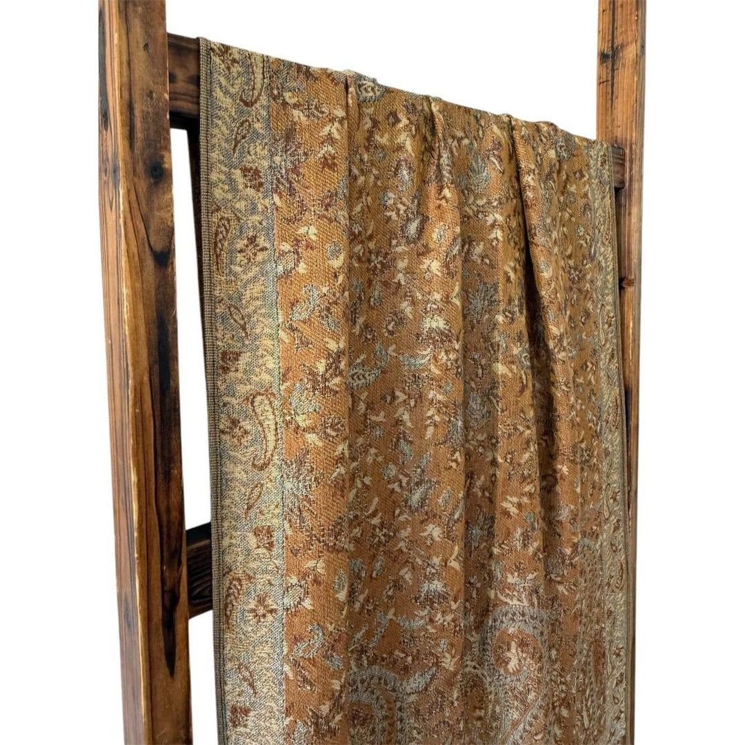Scarves Australia Fashion Scarf Paisley Shawl Chocolate Caramel Gold