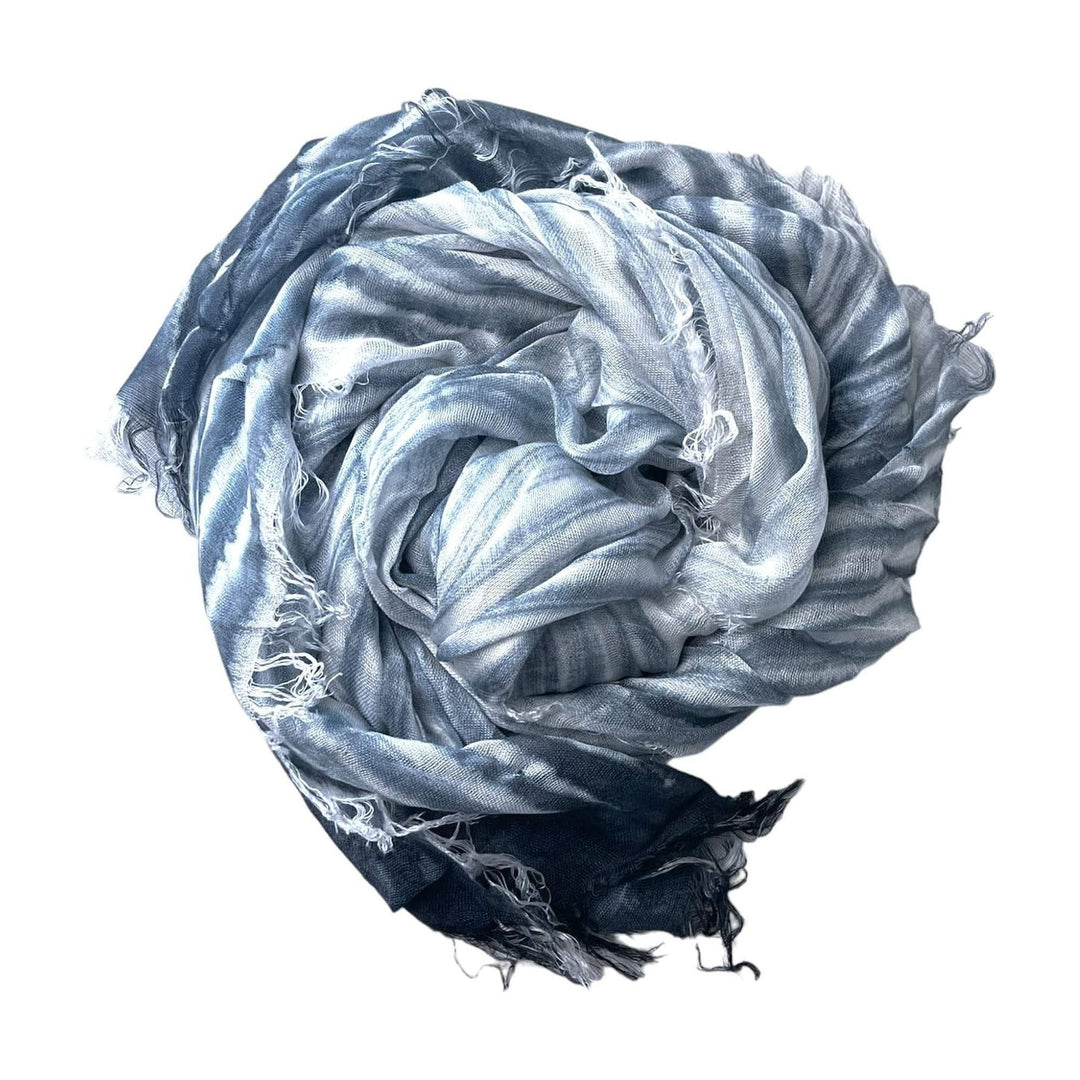 Scarves Australia Fashion Scarf Striped Scarf - Light Grey Blue Bohemian