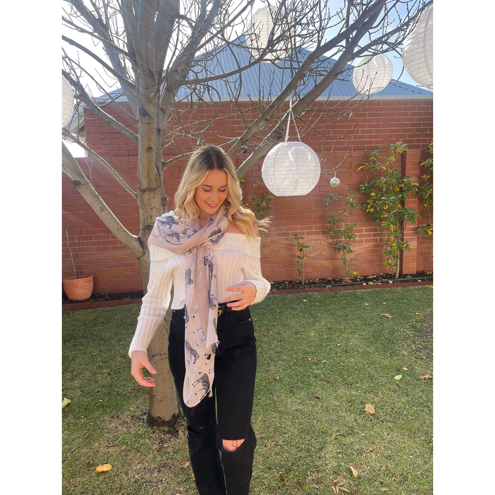 Scarves Australia Fashion Scarves Animal Print Scarf - Zebra
