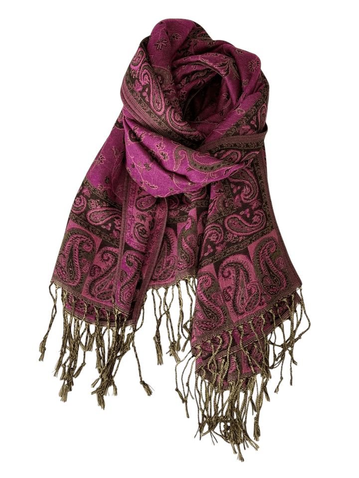 Scarves Australia Fashion Scarves Deep Pink Paisley Scarf