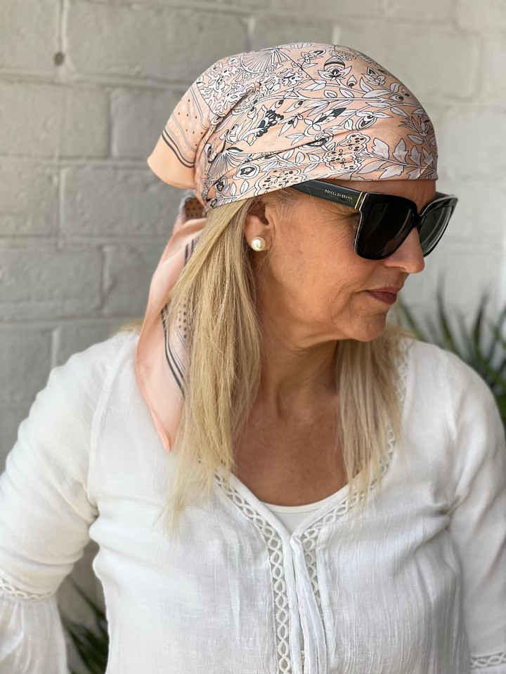 Scarves Australia Fashion Scarves Neckerchief - Head Scarf Apricot Pink