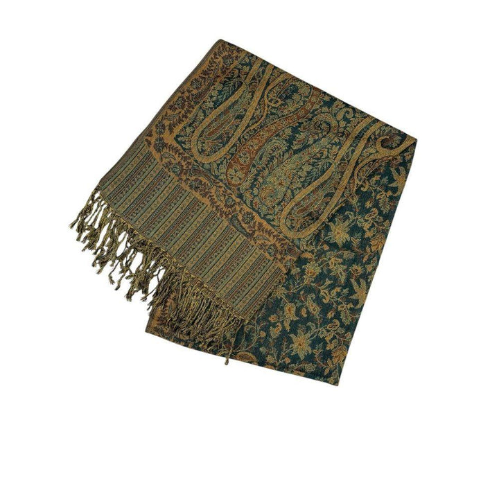 Scarves Australia Fashion Scarves Pashmina Paisley - Caramel Turquoise