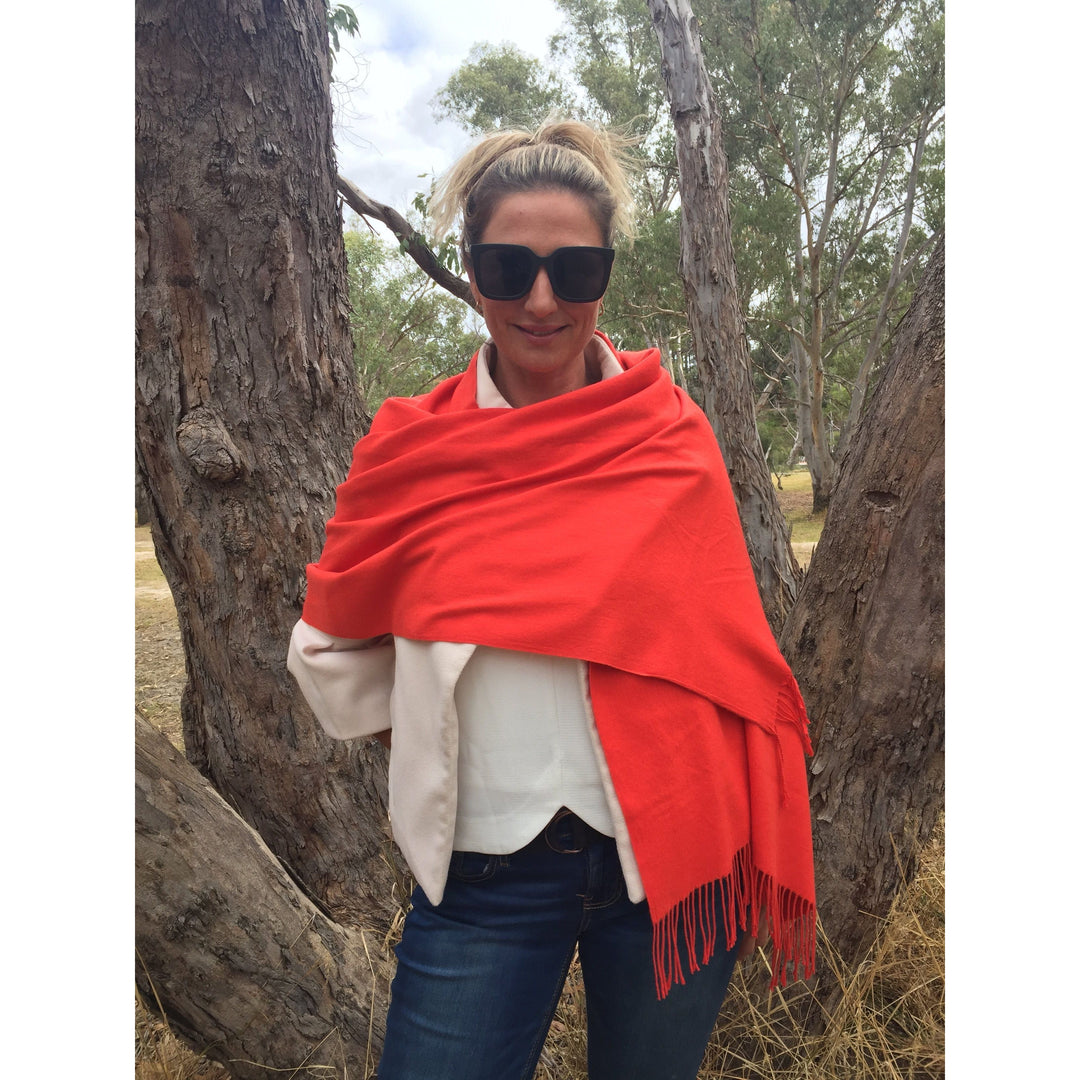 Scarves Australia Fashion Scarves Pashmina Shawl Bright Orange