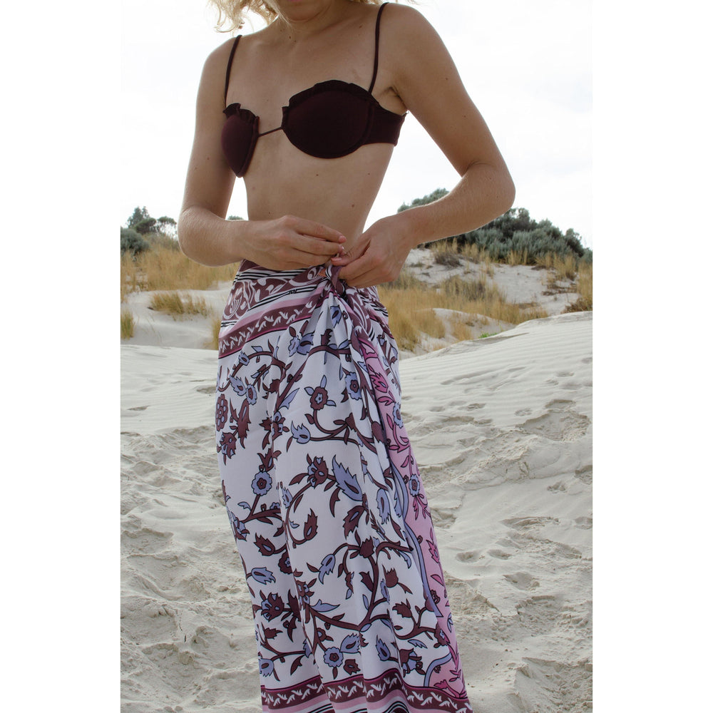 Scarves Australia Fashion Scarves 🌸 Pink Scarf - Floral Print Shawl - Beach Sarong