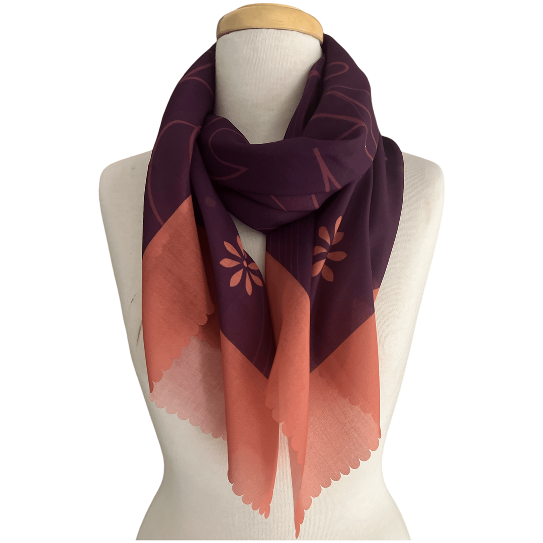 Scarves Australia Fashion Scarves Purple Scarf with Gift Box - Square Scarf