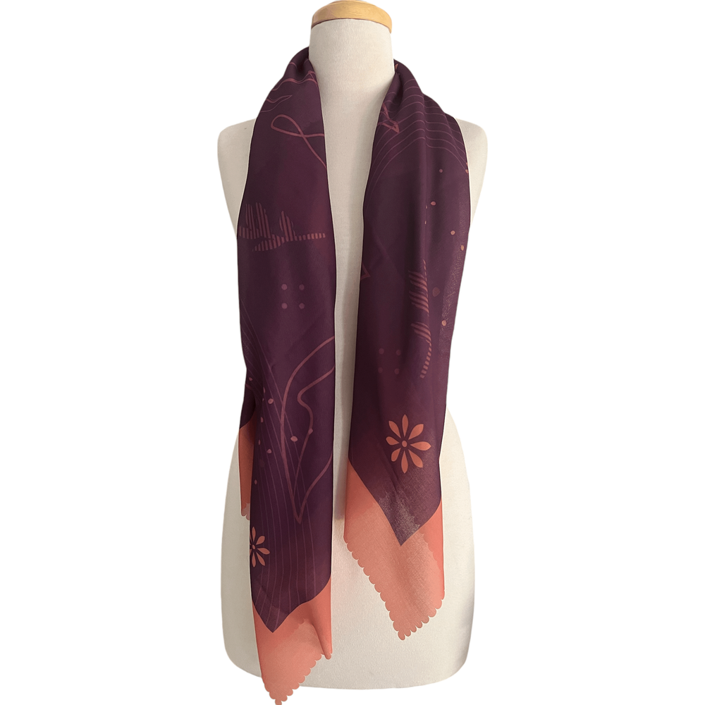 Scarves Australia Fashion Scarves Purple Scarf with Gift Box - Square Scarf