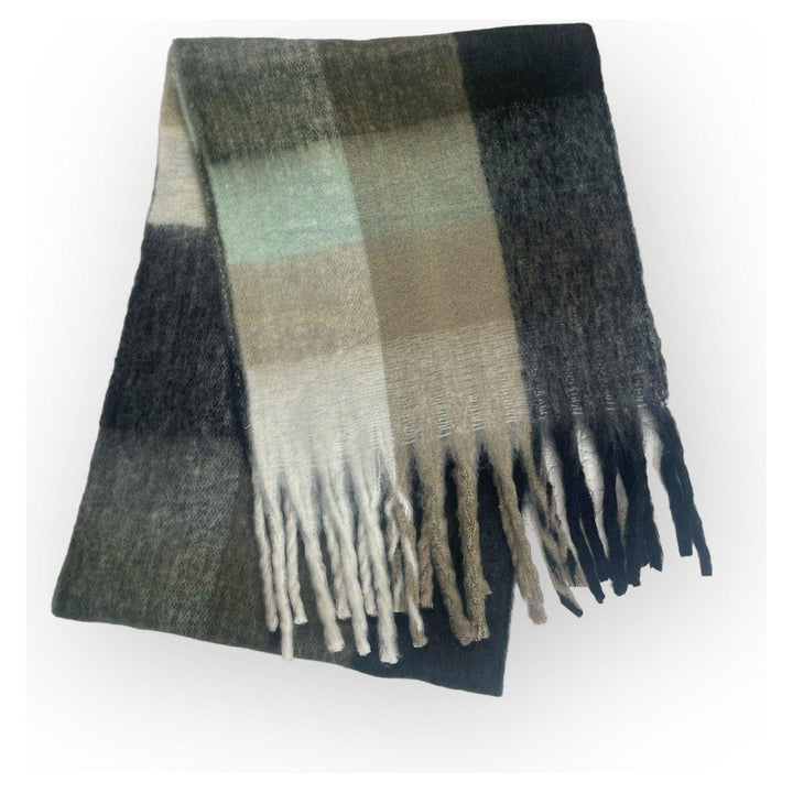 Scarves Australia Fashion Scarves ❄️ Thick Warm Plaid Scarf - Mint Grey