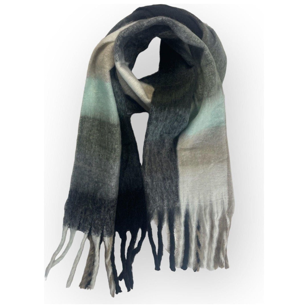 Scarves Australia Fashion Scarves ❄️ Thick Warm Plaid Scarf - Mint Grey