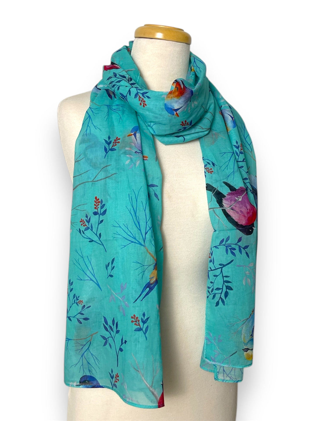 Scarves Australia Gift Packs 🎄Gift Pack - Turquoise Bird Scarf + Necklace +Card