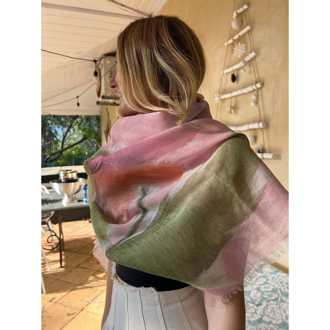 Scarves Australia Linen Scarves ⭐️ Linen Cotton Scarf Pastel Multicoloured