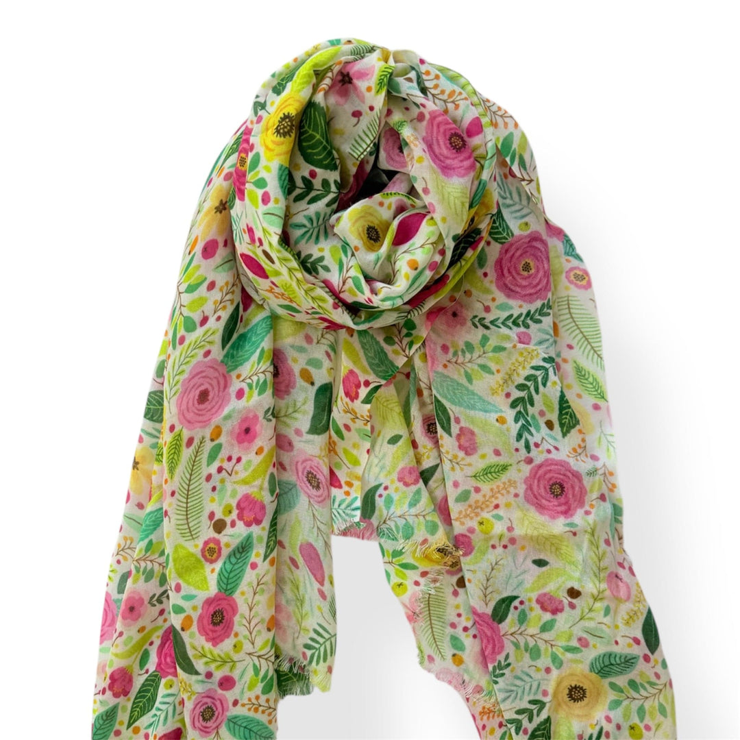 Scarves Australia Luxury Scarf Floral Modal Scarf - Spring Garden