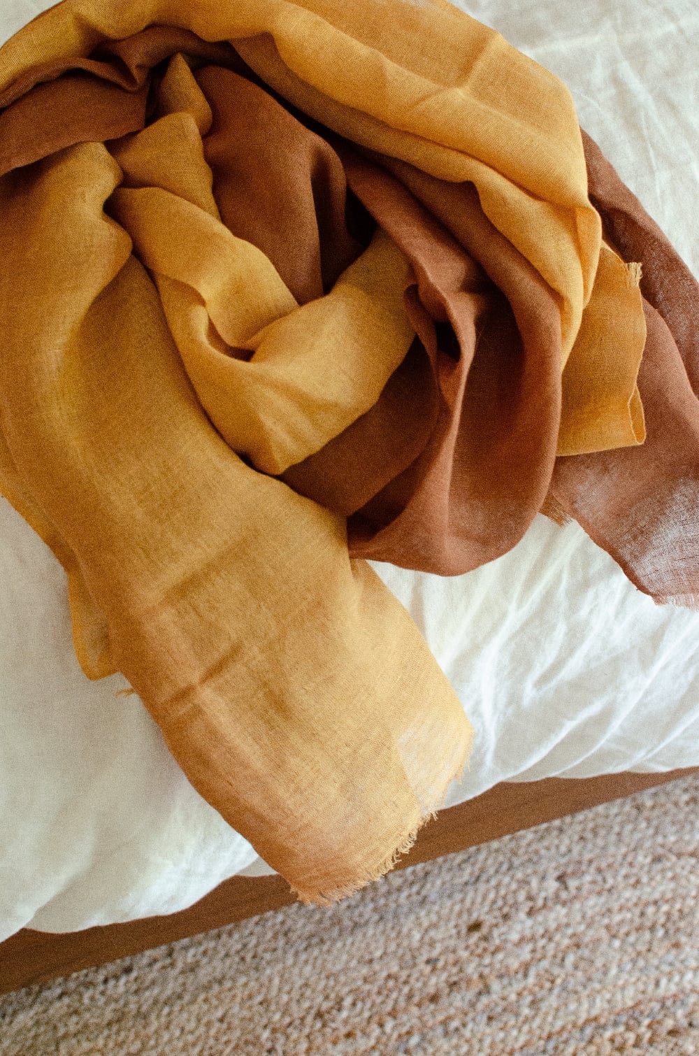 Scarves Australia Luxury Scarves Cotton Linen Scarf Chocolate and Caramel