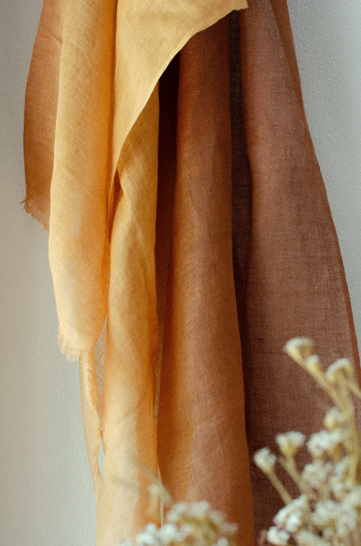 Scarves Australia Luxury Scarves Cotton Linen Scarf Chocolate and Caramel