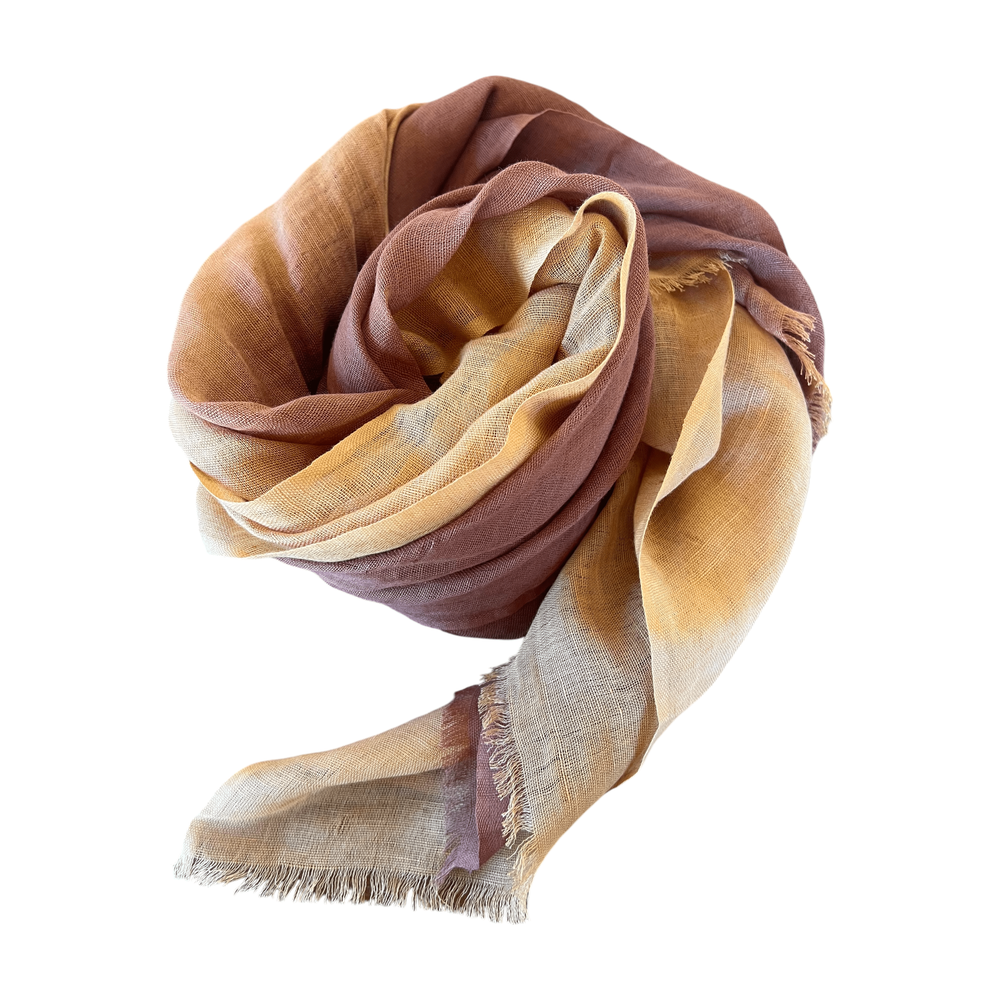 Scarves Australia Luxury Scarves Cotton Linen Scarf Chocolate and Caramel