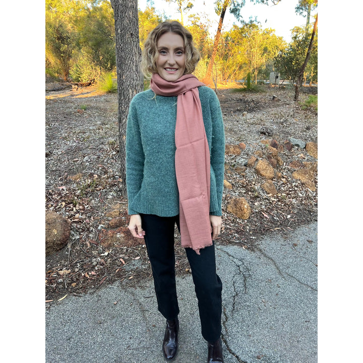 Scarves Australia Luxury Scarves Luxury Cashmere Shawl - Warm Terracotta Clay