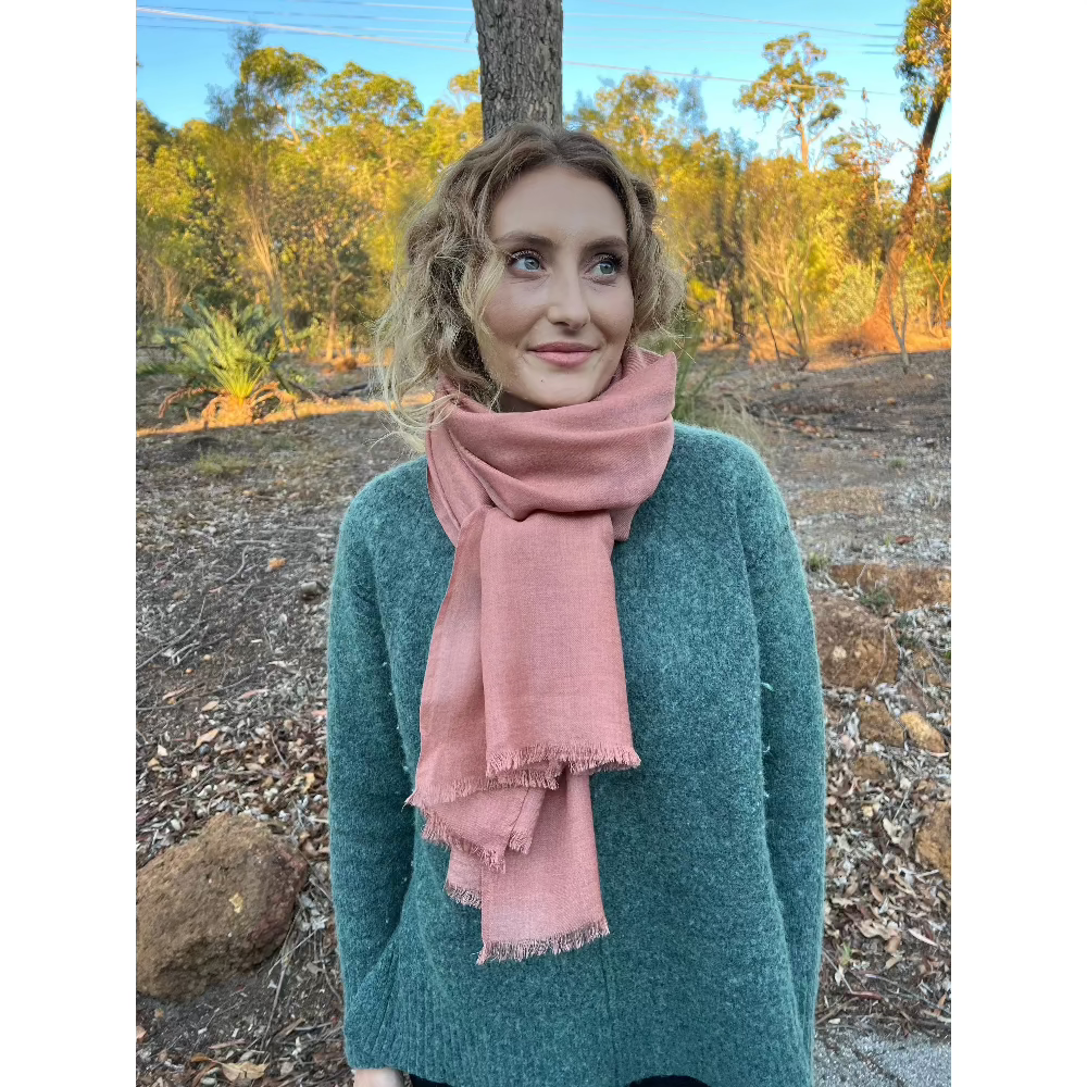 Scarves Australia Luxury Scarves Luxury Cashmere Shawl - Warm Terracotta Clay